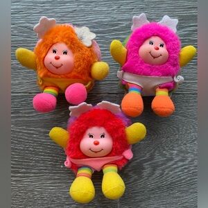 1983 Vintage Rainbow Brite Baby Sprite Plush Doll Set